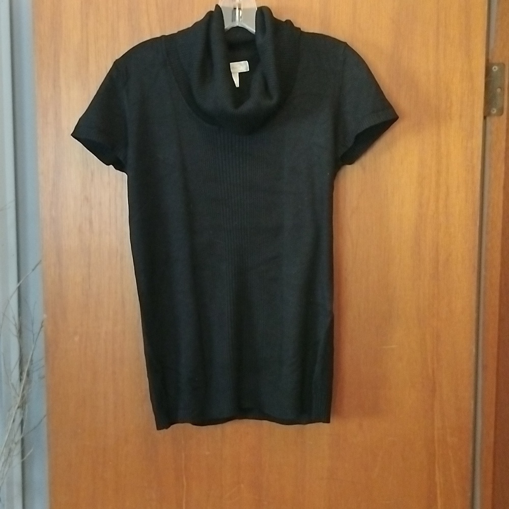Dressbarn Black Short Sleeve Sweater Size Small